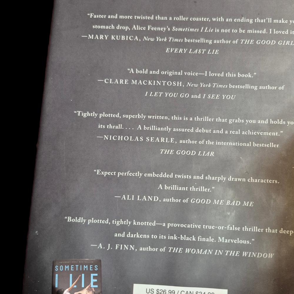 "Sometimes I Lie" Book Cover Art